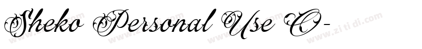 Sheko Personal Use O字体转换